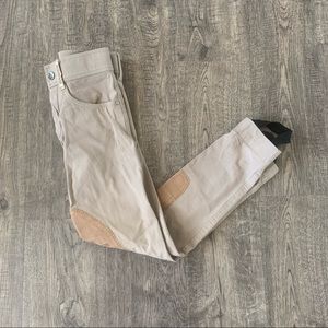 Girl’s Size 8 Tan Romfh Knee Patch Horseback Riding Jodphur Breeches. Good Cond.